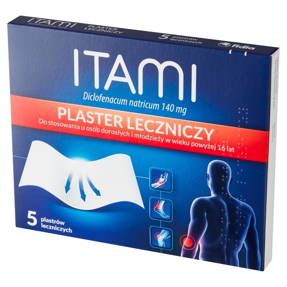 Itami, 140 mg, plastry lecznicze, 5 sztuk