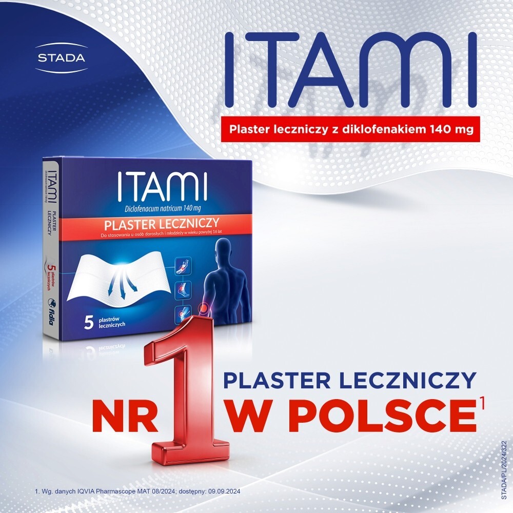 Itami, 140 mg, plastry lecznicze, 5 sztuk