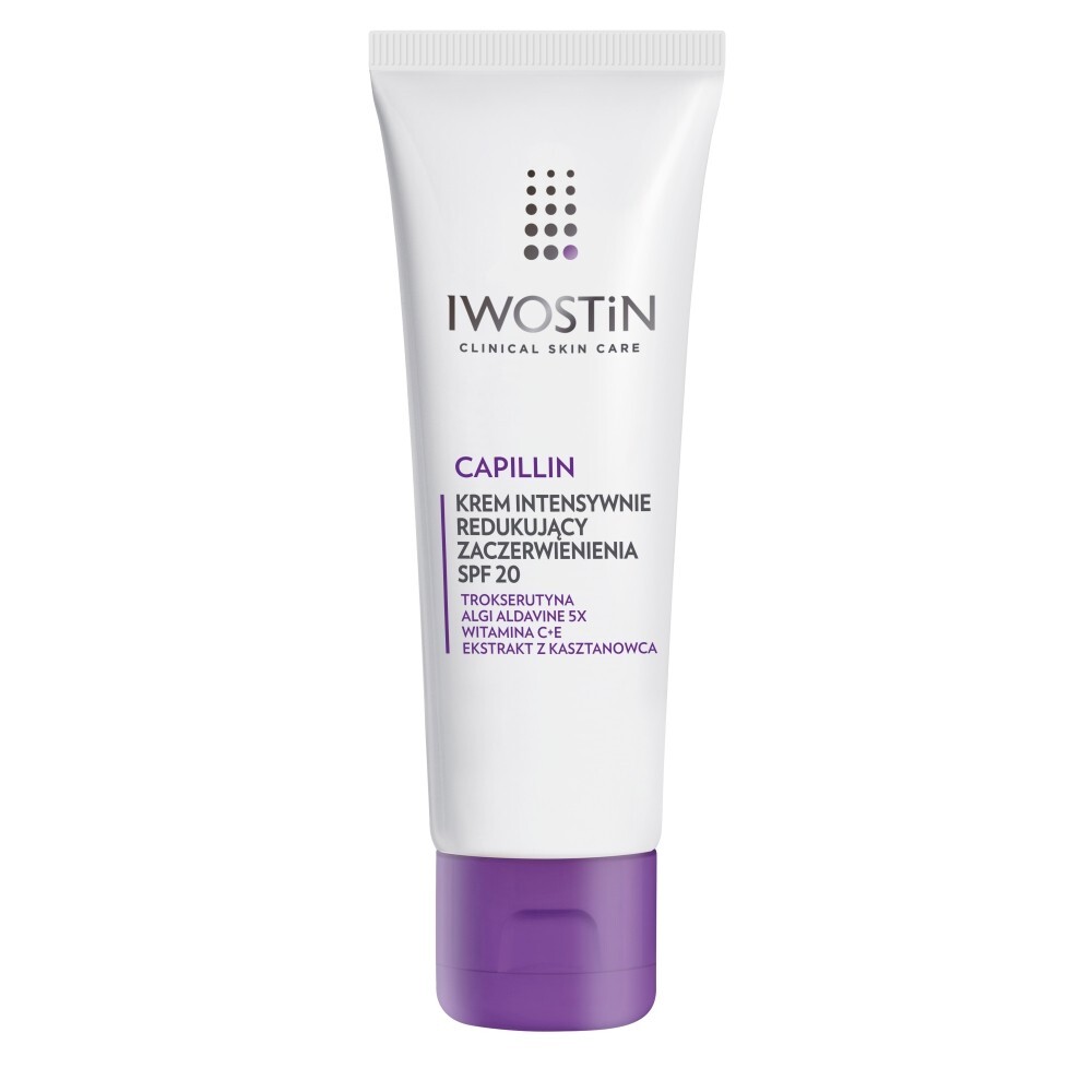 Iwostin Capillin, krem intensywnie redukujący zaczerwienienia, SPF 20, 40 ml