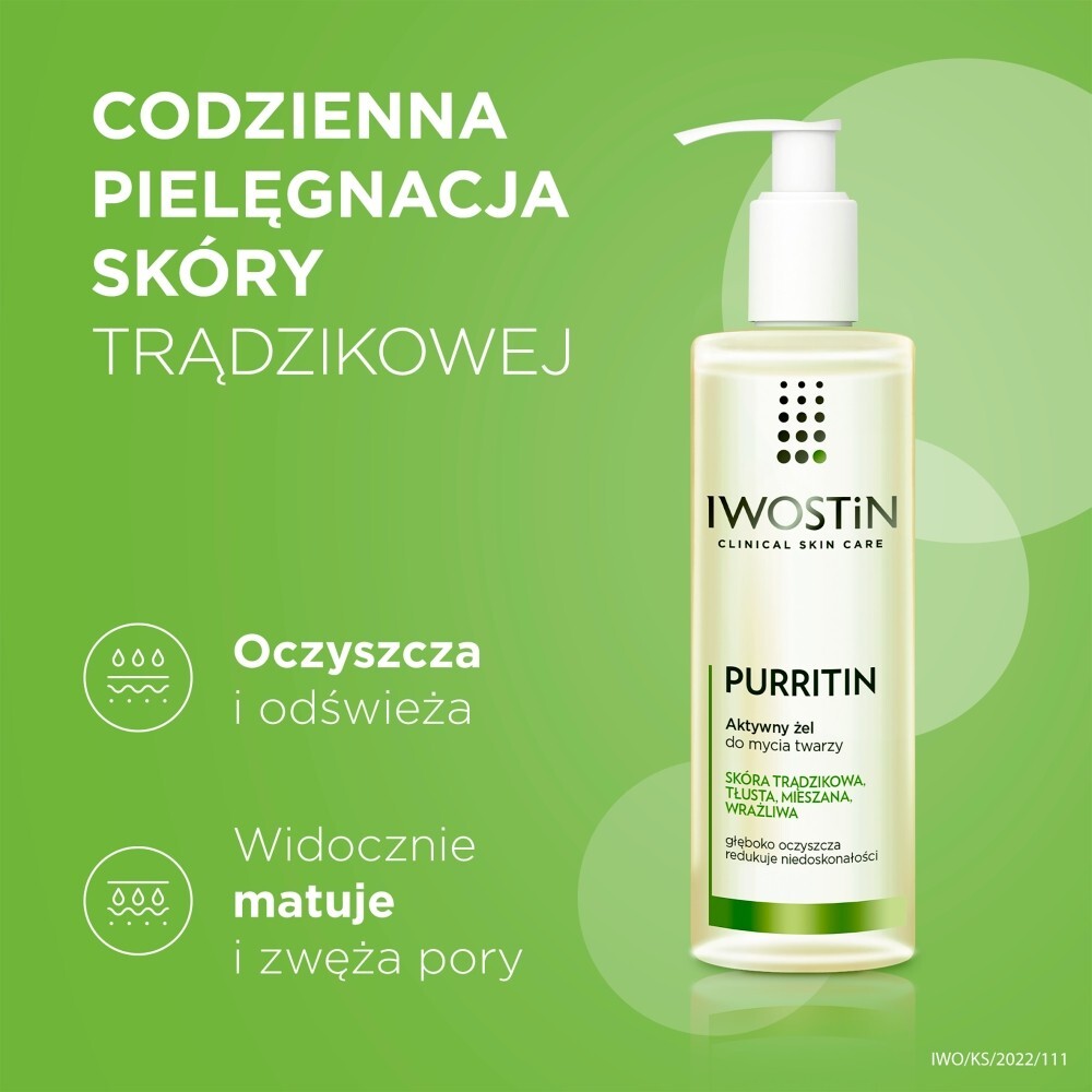 Iwostin Purritin Aktywny żel do mycia twarzy 150 ml