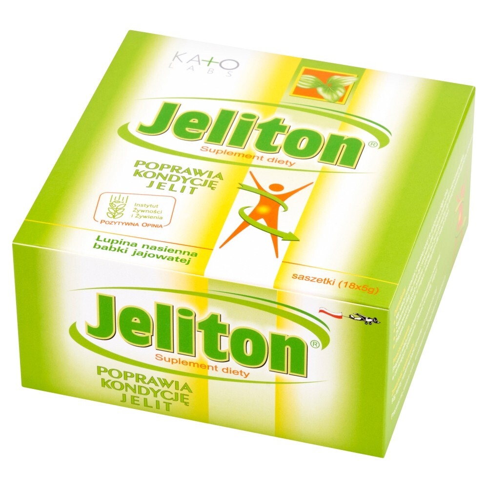 Jeliton, łupina nasienna babki jajowatej, 5 g, saszetki, 18 saszetek