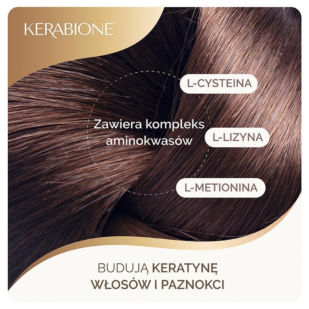 Kerabione, dla włosów, paznokci, skóry, kapsułki, 60 sztuk