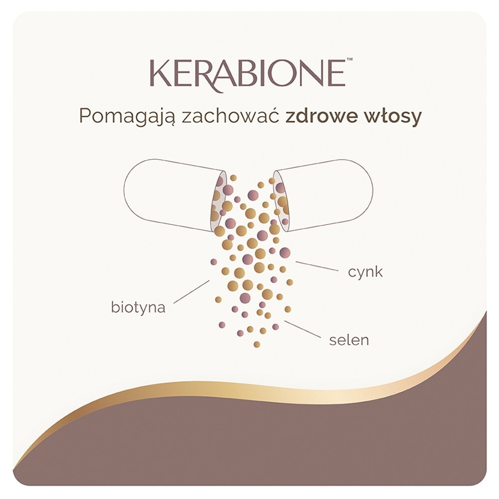 Kerabione, dla włosów, paznokci, skóry, kapsułki, 60 sztuk