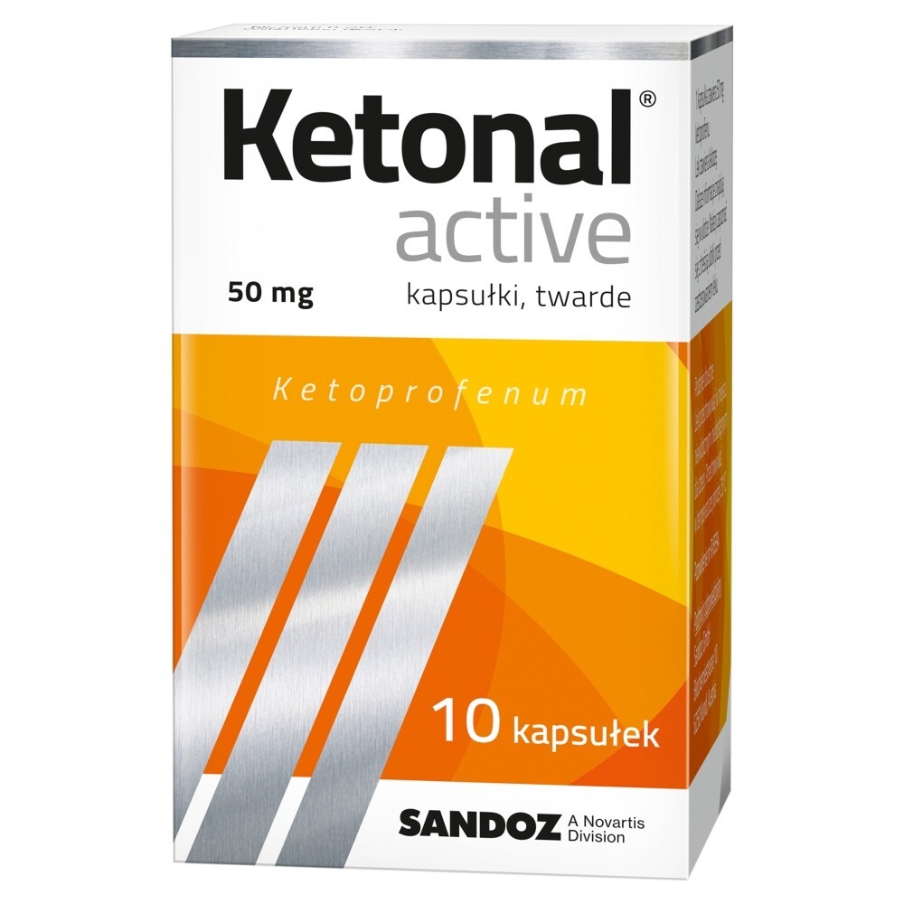Ketonal Active 50 mg Kapsułki twarde 10 sztuk