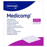 Kompres włóknisty jałowy Medicomp, 4 warstwowe, 10 cm x 10 cm, 50 sztuk