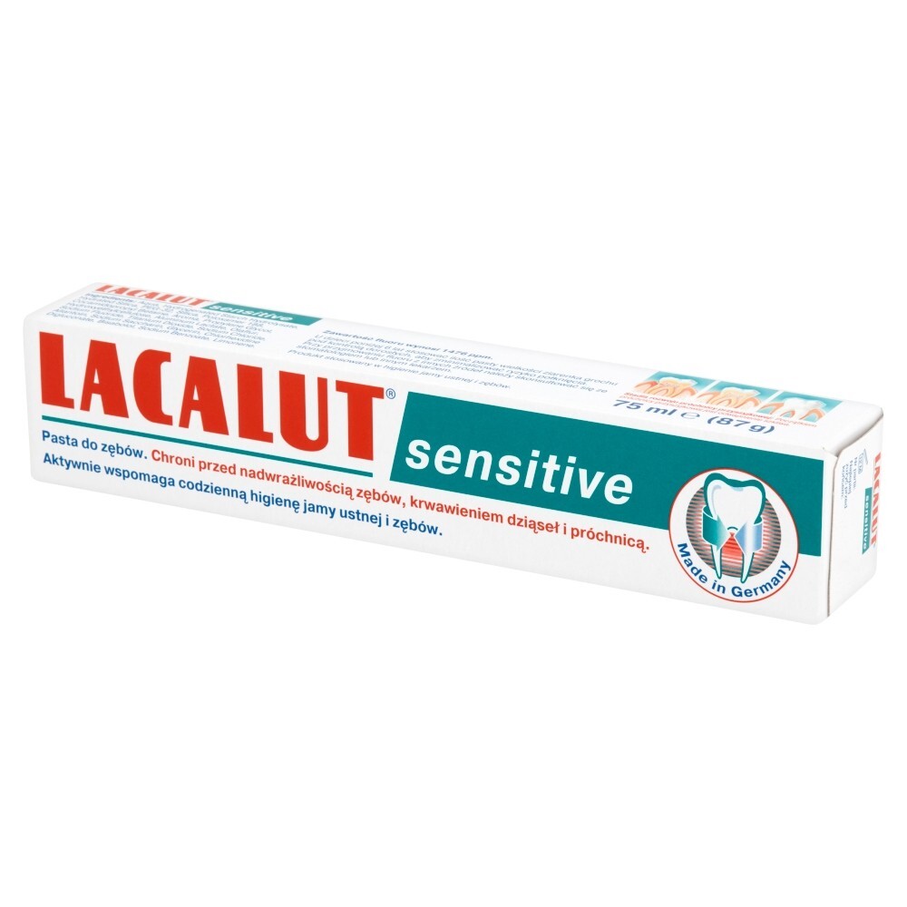 Lacalut sensitive, pasta do zębów wrażliwych, 75 ml