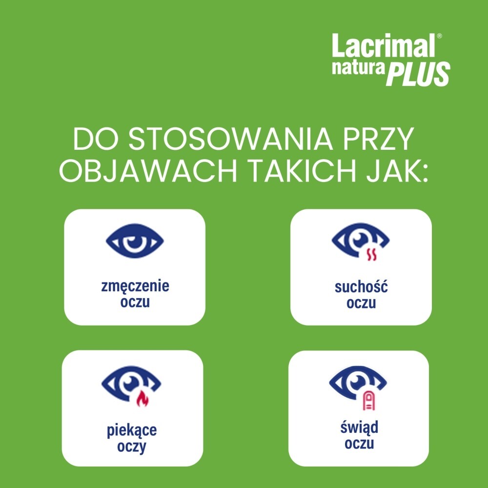 Lacrimal Natura Plus, krople do oczu, 10 ml