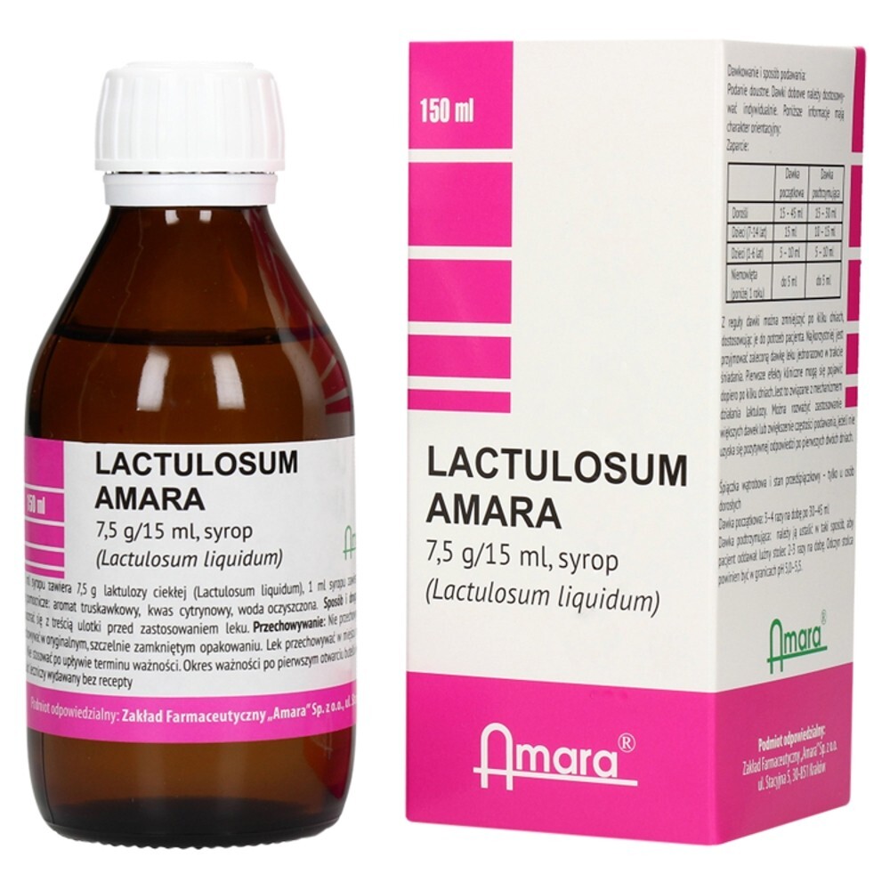 Lactulosum Amara 7,5 g /15 ml Syrop, 150 ml