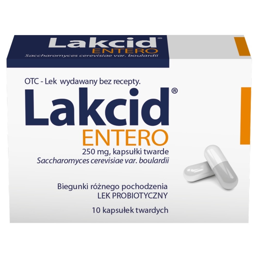 Lakcid Entero, 250 mg, kapsułki twarde, 10 kapsułek