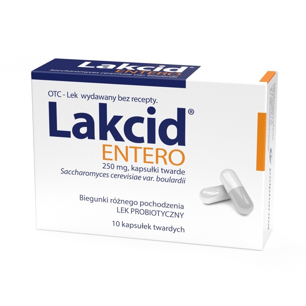 Lakcid Entero, 250 mg, kapsułki twarde, 10 kapsułek