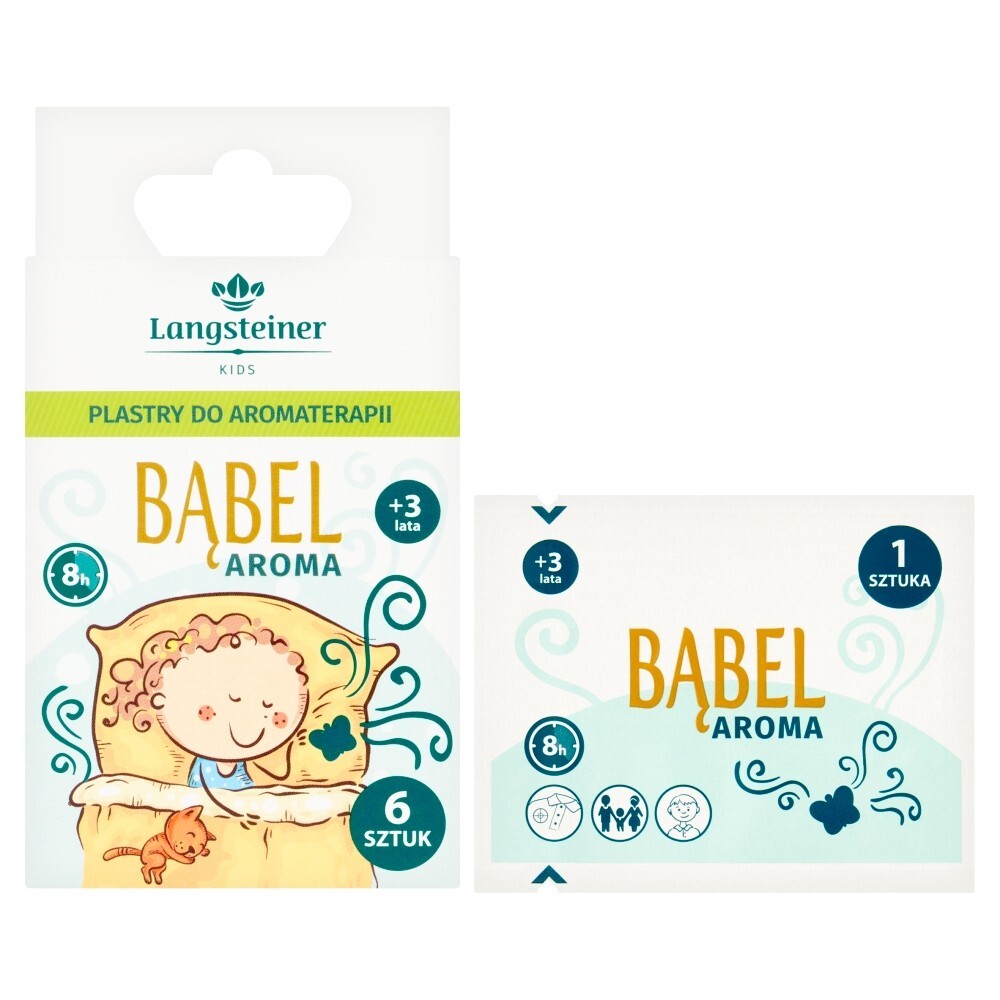 Langsteiner Bąbel Aroma, plastry do aromaterapii, od 3 roku życia, 6 sztuk
