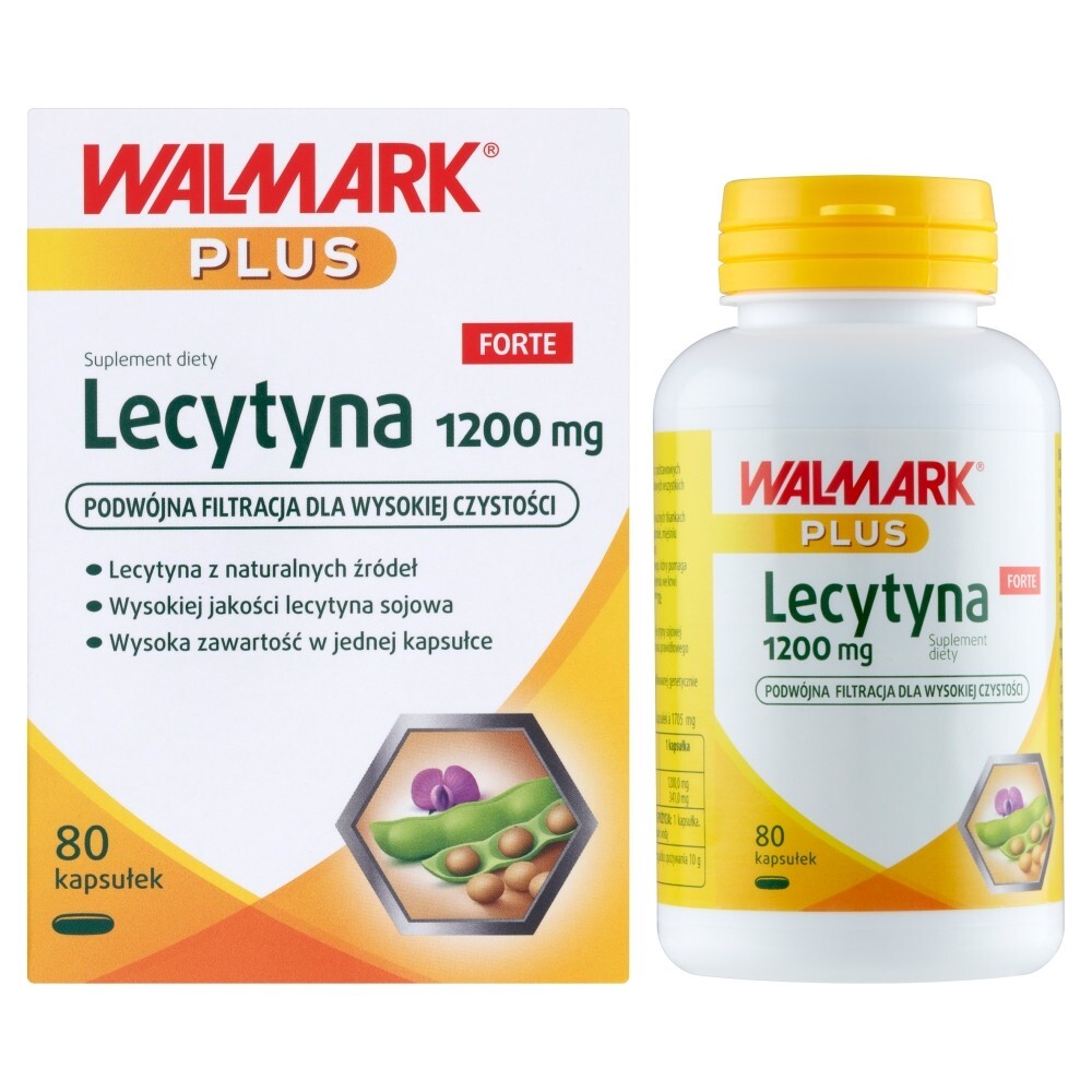 Lecytyna 1200 mg Forte, kapsułki, 80 kapsułek Walmark