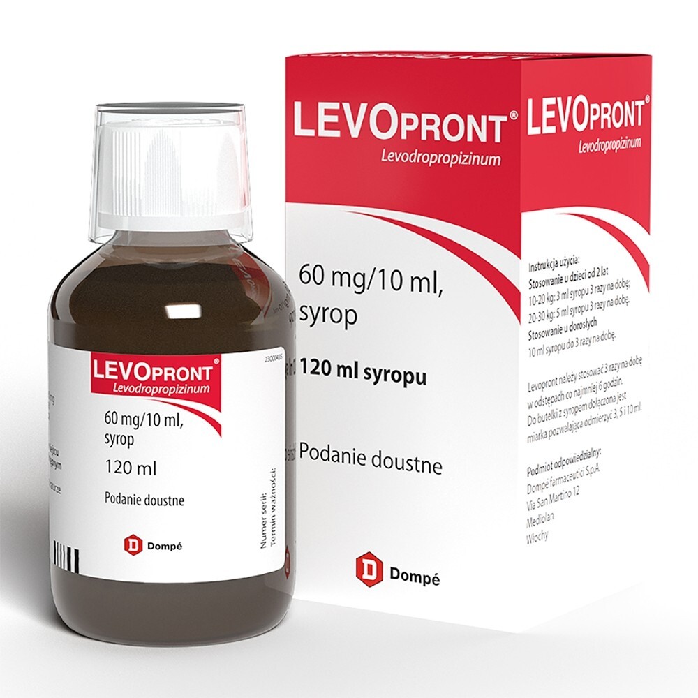 Levopront syrop 60mg/10ml 120 ml
