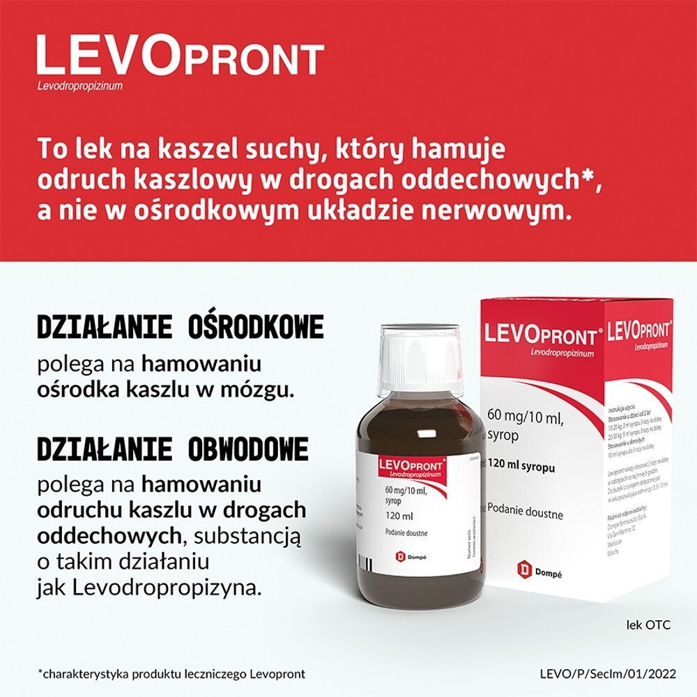 Levopront syrop 60mg/10ml 120 ml