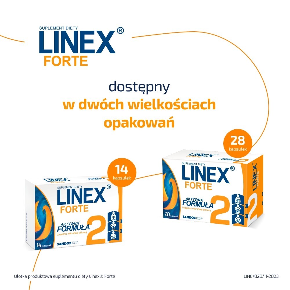 Linex Forte, kapsułki, 14 kapsułek