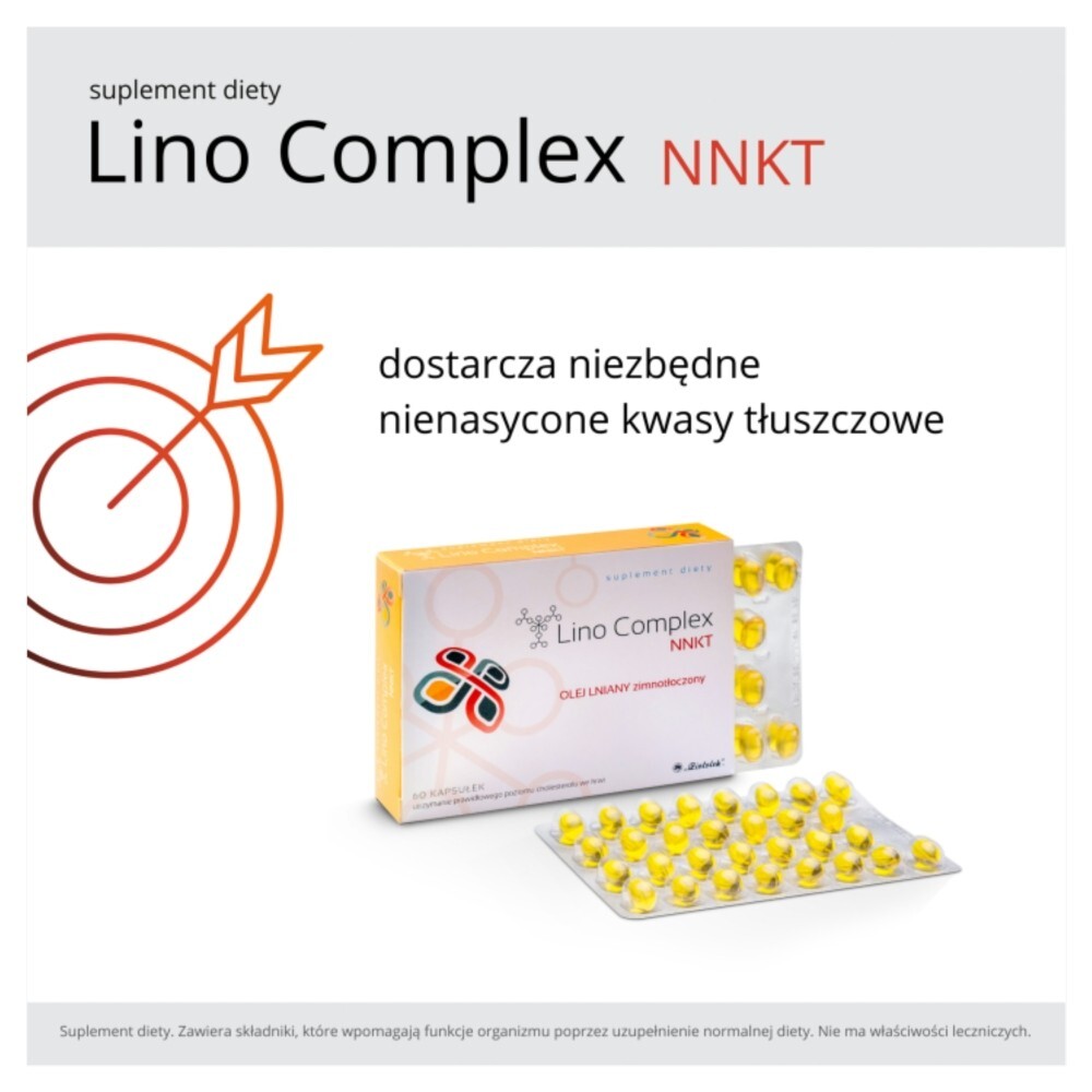 Lino Complex NNKT Suplement diety olej lniany zimnotłoczony 60 sztuk