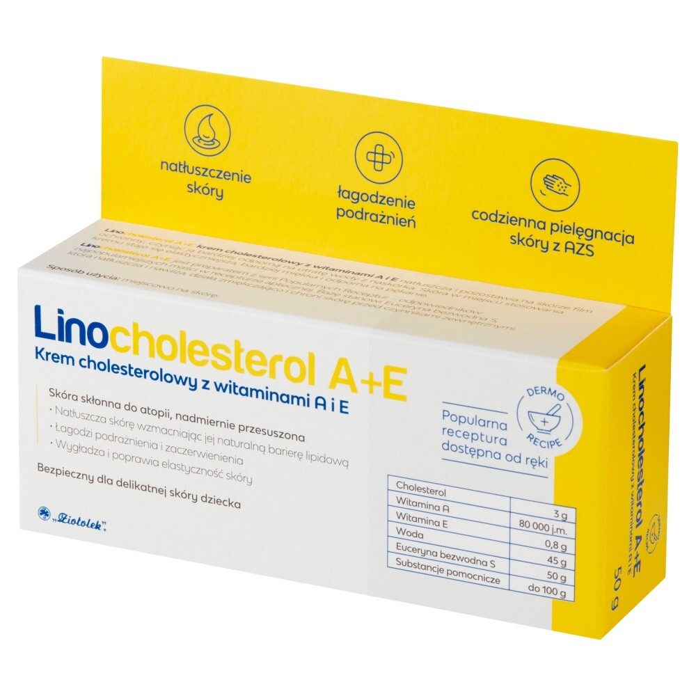 Linocholesterol A+E, krem cholesterolowy z witaminami A i E, 50 g