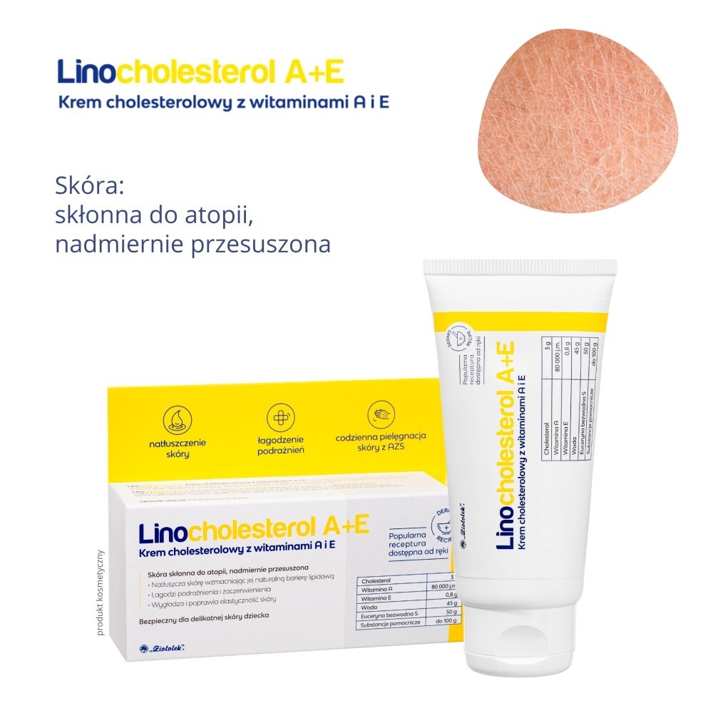 Linocholesterol A+E, krem cholesterolowy z witaminami A i E, 50 g