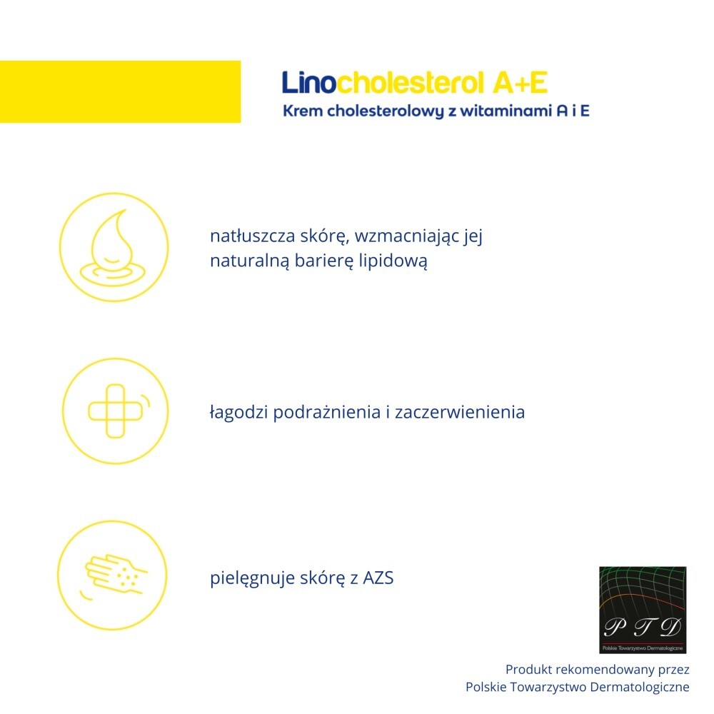 Linocholesterol A+E, krem cholesterolowy z witaminami A i E, 50 g