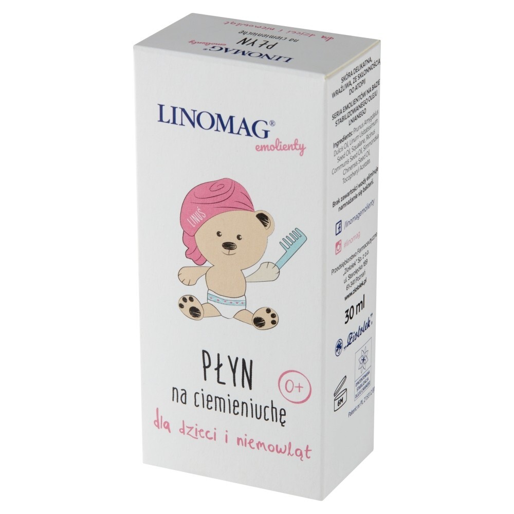 LINOMAG Emolienty Płyn na ciemieniuchę dla dzieci i niemowląt 30 ml