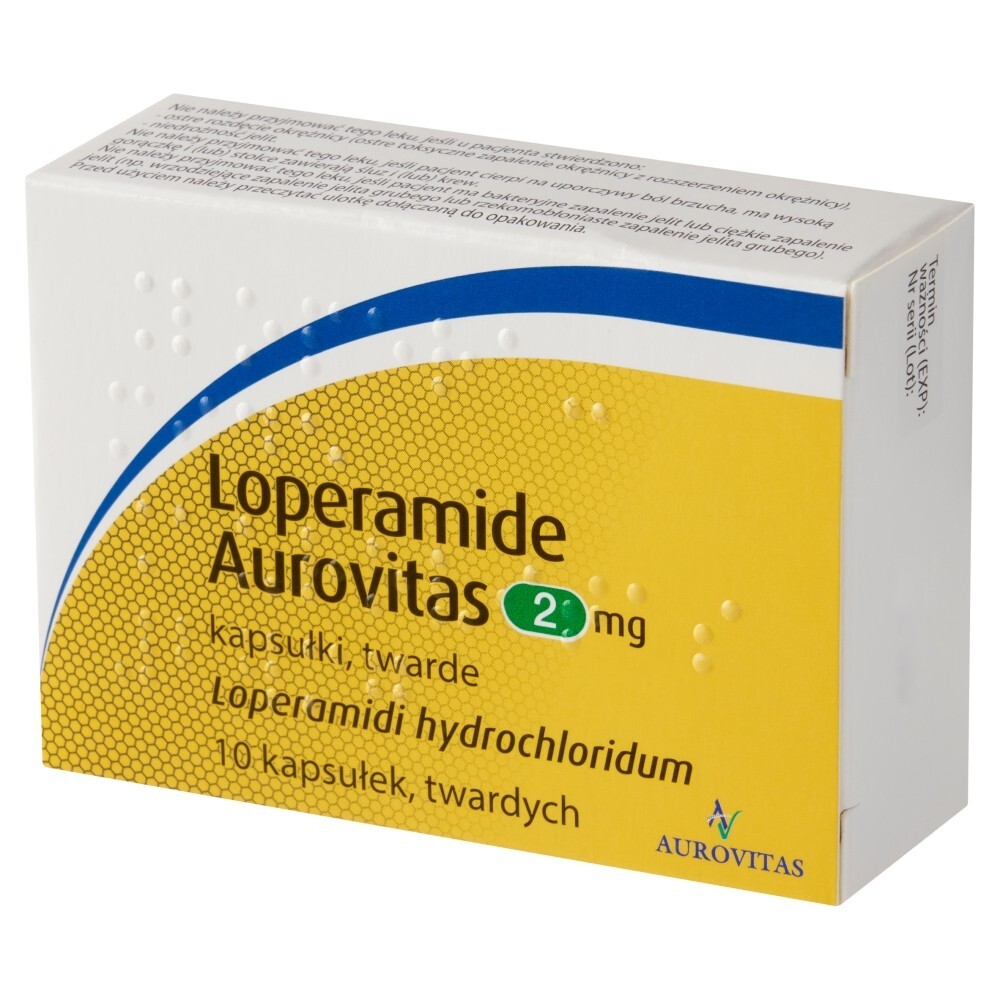 Loperamide Aurovitas, 2 mg, kapsułki twarde, 10 kapsułek