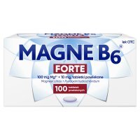 Magne B6 Forte, 100 mg+10 mg, tabletki powlekane,100 tabletek