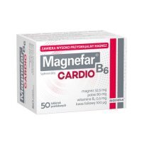 Magnefar B6 Cardio, tabletki powlekane, 50 tabletek
