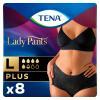 Majtki chłonne TENA Lady Pants Plus Noir OTC Edition, rozmiar L, 8 sztuk