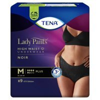 Majtki chłonne TENA Lady Pants Plus Noir OTC Edition, rozmiar M, 9 sztuk