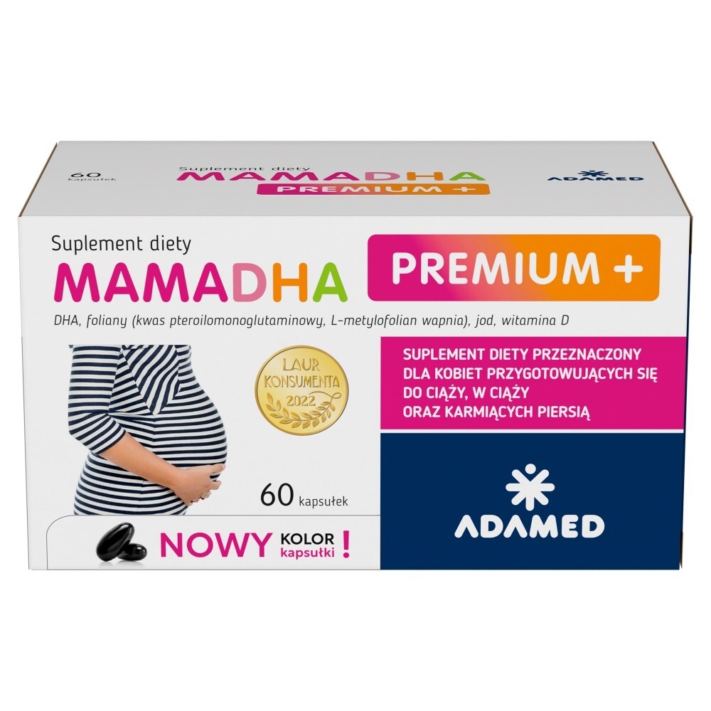 MamaDHA Premium+, 60 kapsułek