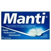 Manti Tabletki do rozgryzania i żucia smak miętowy 32 tabletki