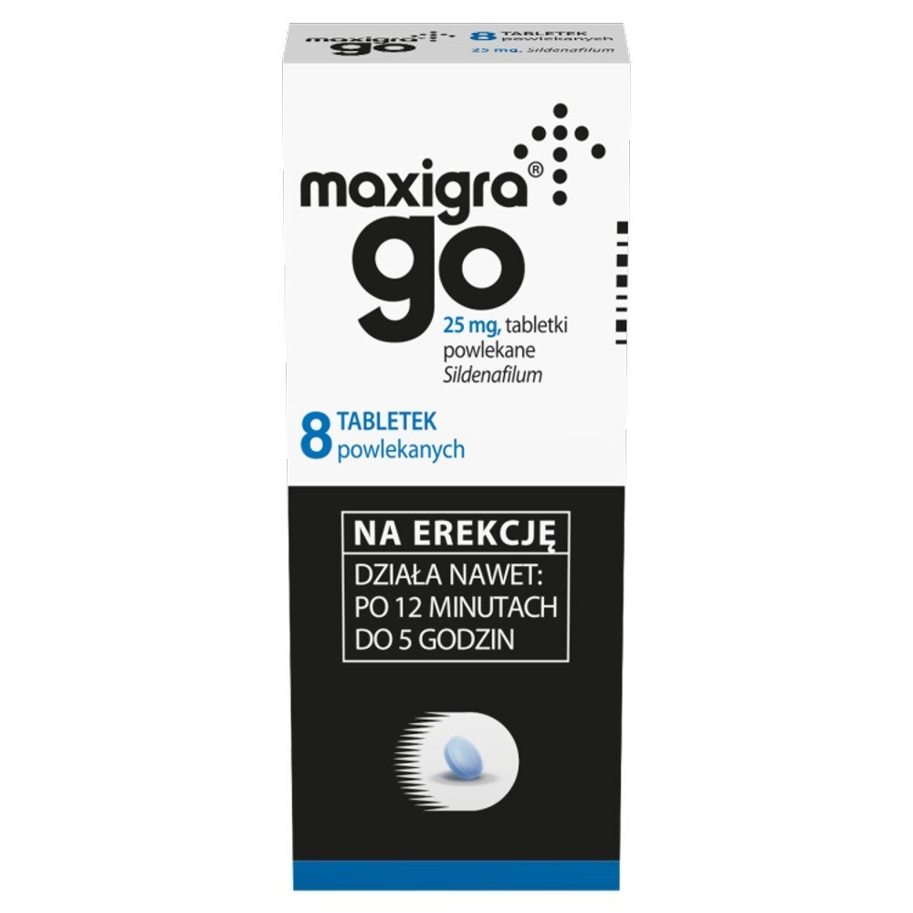 Maxigra Go 25 mg, 8 tabletek