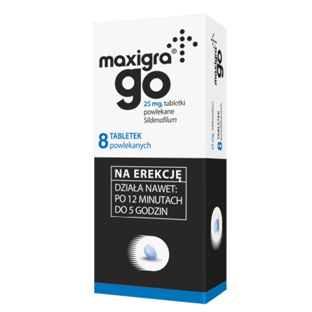 Maxigra Go 25 mg, 8 tabletek