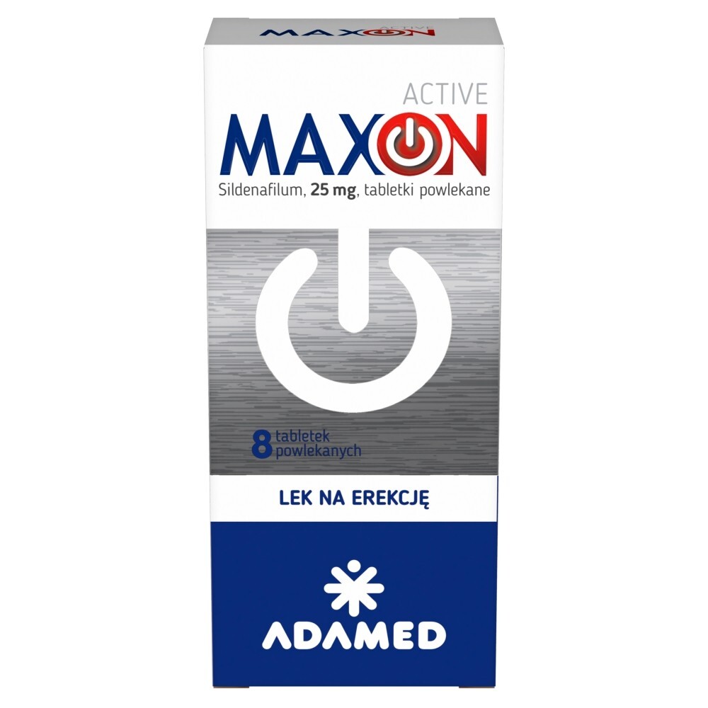 Maxon Active 25 mg, 8 tabletek powlekanych
