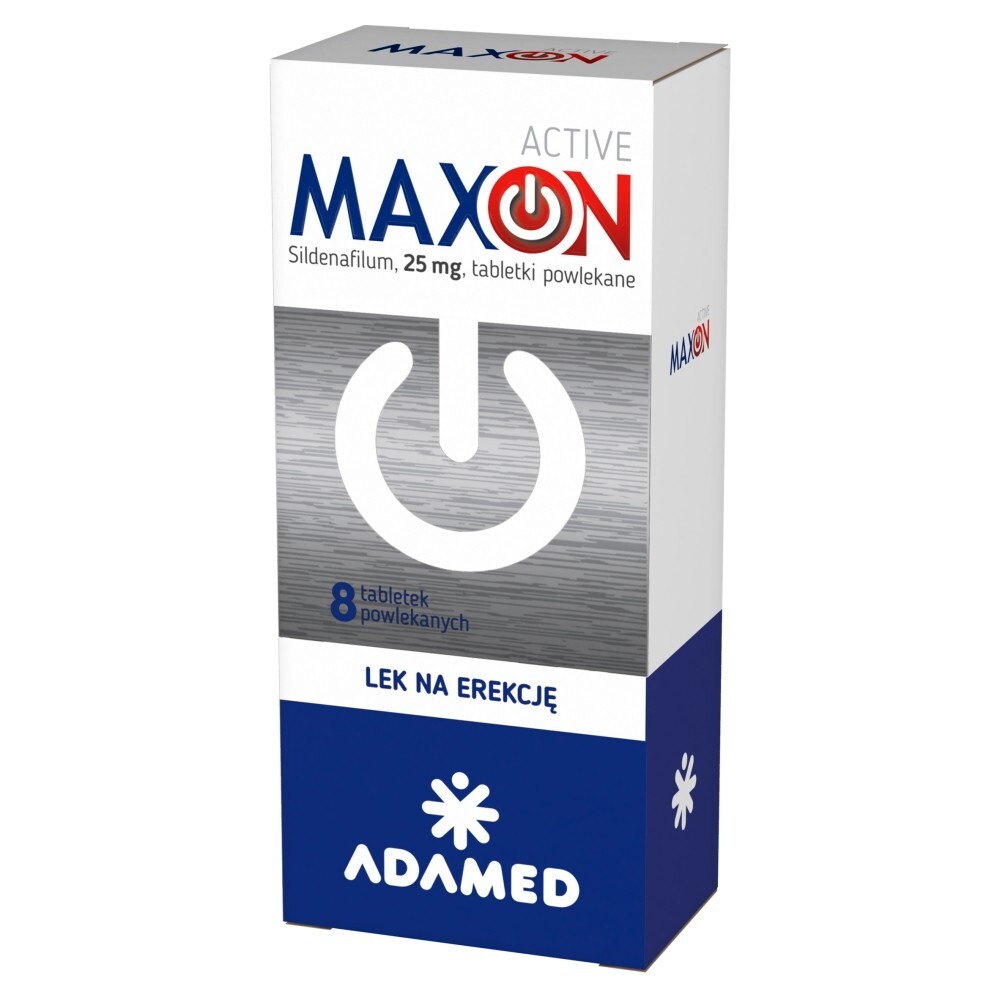 Maxon Active 25 mg, 8 tabletek powlekanych