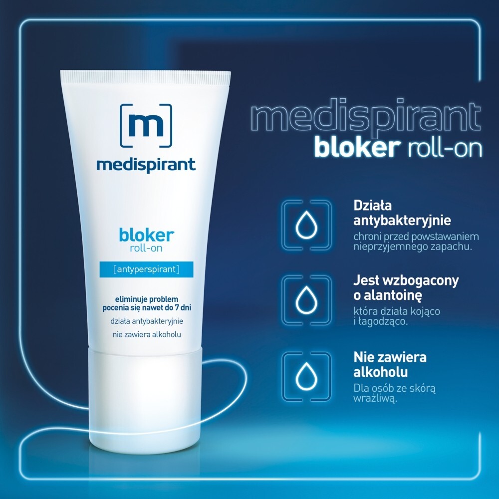 Medispirant Antyperspirant bloker roll-on, 50 ml