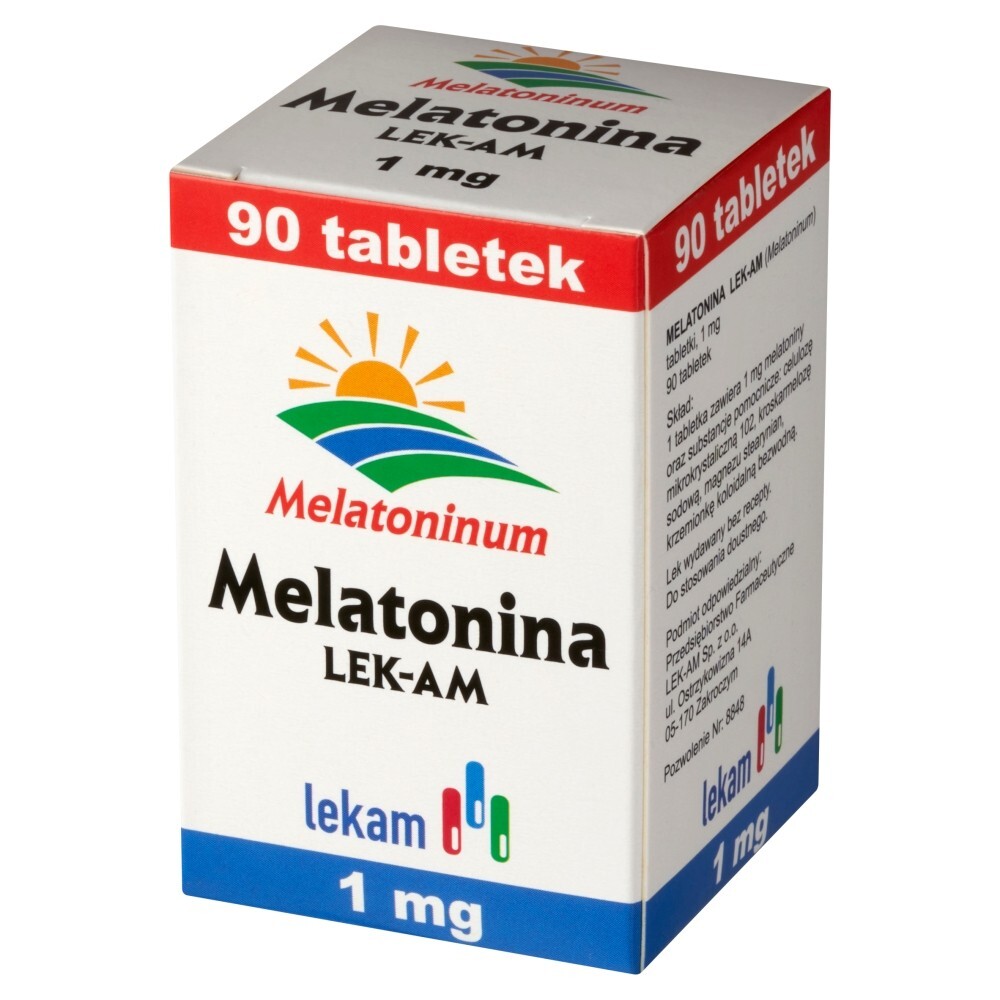 Melatonina 1 mg, 90 tabletek