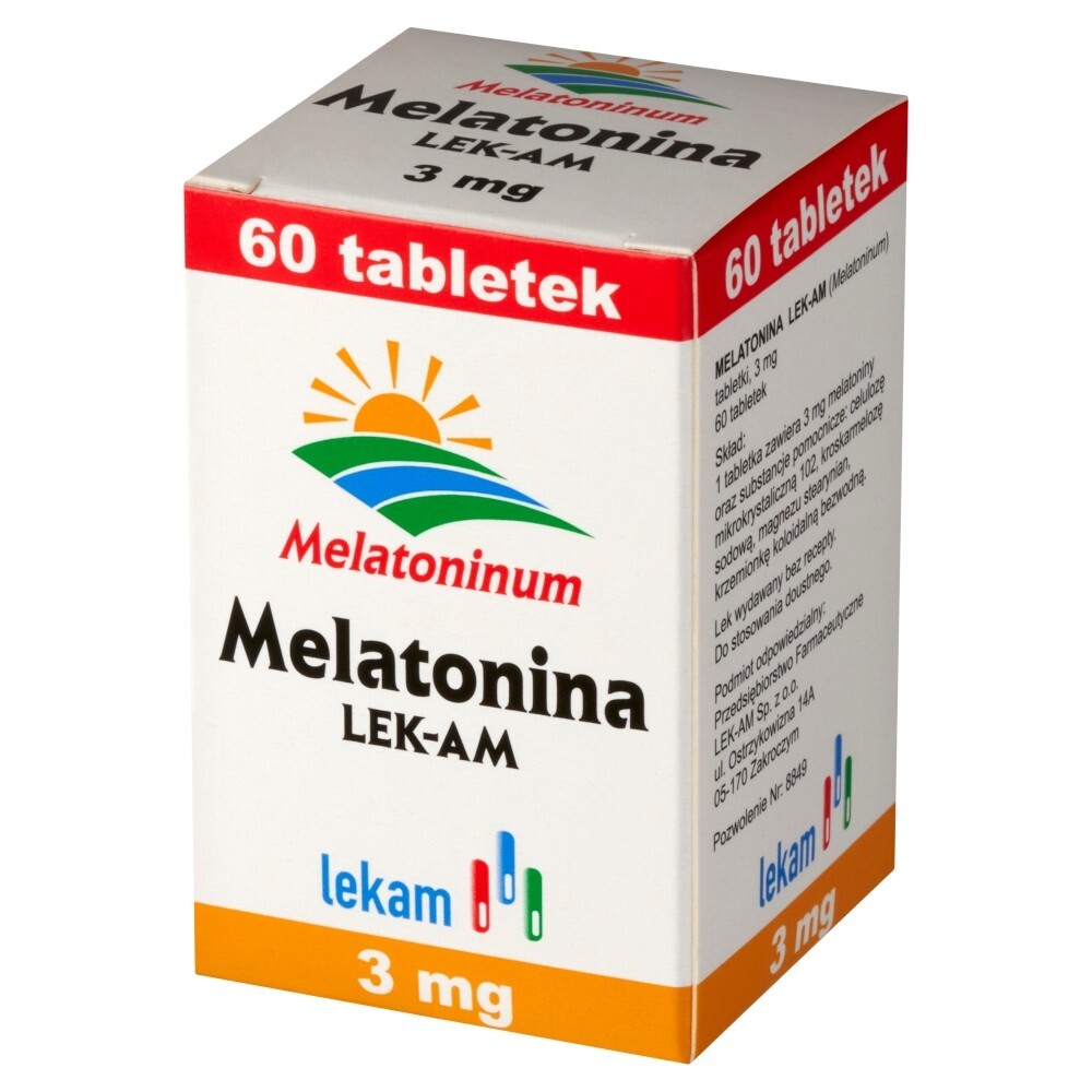Melatonina 3 mg, 60 tabletek