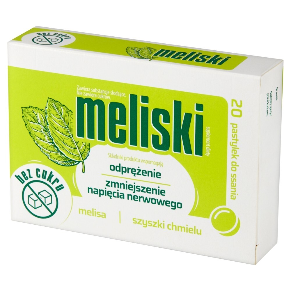 Meliski suplement diety, 20 pastylek do ssania