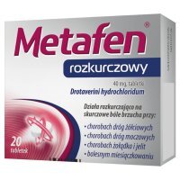Metafen Rozkurczowy, 40 mg, tabletki, 20 tabletek