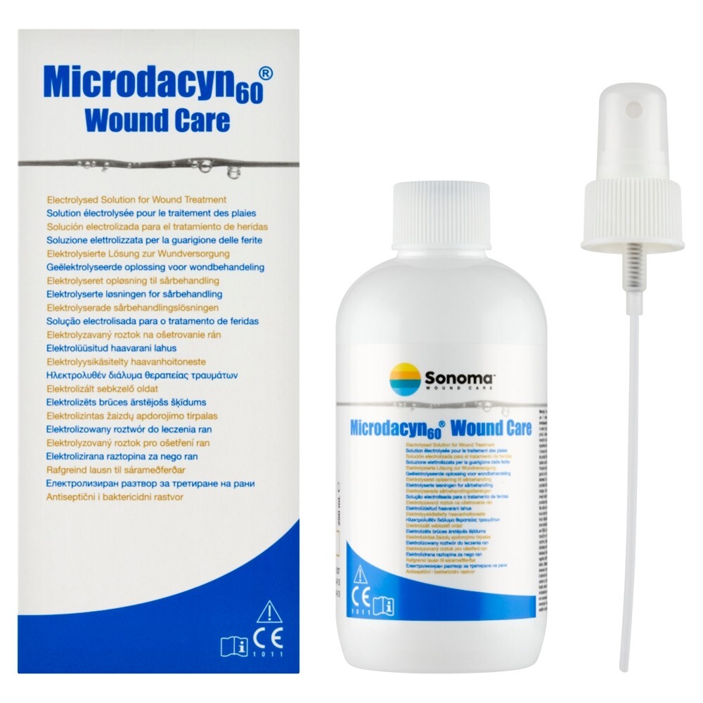 Microdacyn 60 Wound Care, roztwór do leczenia ran, 250 ml