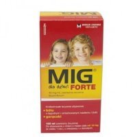 MIG dla dzieci Forte 40 mg/ml, zawiesina doustna od 1 roku, smak truskawkowy, 100 ml