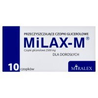 Milax-M 2500 mg, czopki glicerolowe dla dorosłych, 10 sztuk