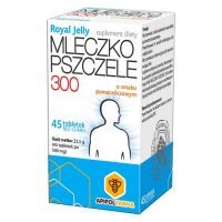 Mleczko pszczele Royal Jelly 300, tabletki, smak pomarańczowy, 45 sztuk