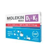 Molekin D3 + K2 Max, 30 tabletek powlekanych