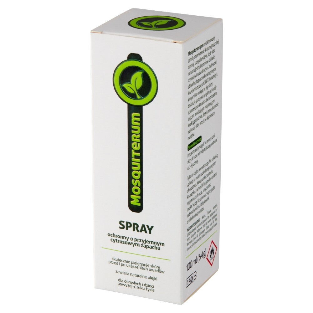 Mosquiterum Spray ochronny o przyjemnym cytrusowym zapachu 100 ml