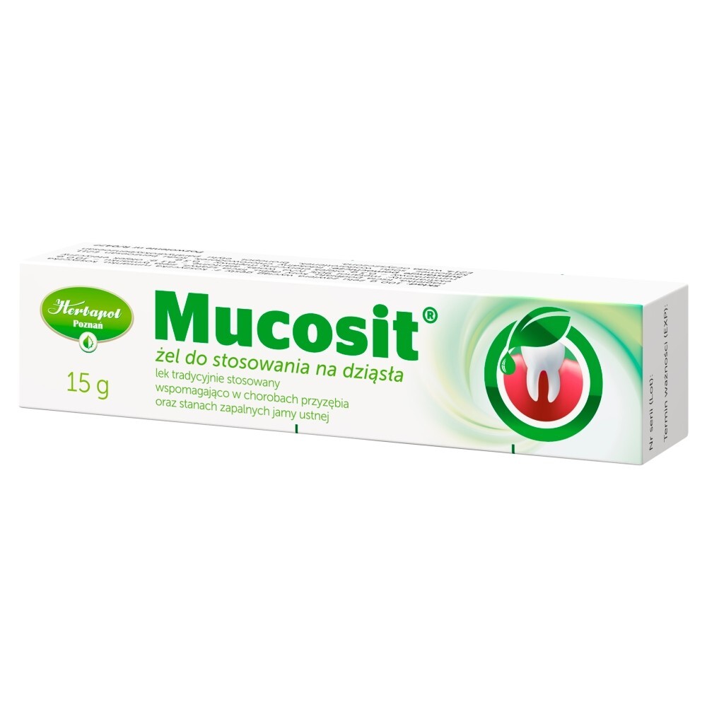 Mucosit, żel do stosowania na dziąsła, 15 g