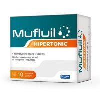 Mufluil Hipertonic, hipertoniczny roztwór do zakraplania i nebulizacji, 5 ml x 10 ampułek