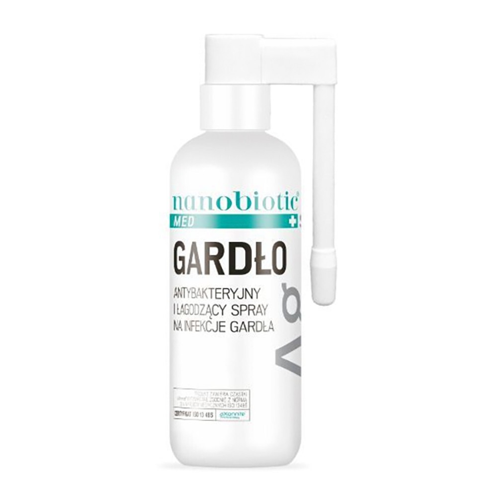 Nanobiotic Med+ Silver Ag Gardło spray na infekcje jamy ustnej, 30 ml