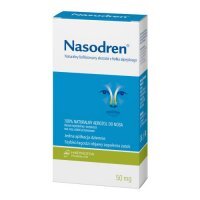 Nasodren, aerozol do nosa, 1 zestaw (50 mg liofilizat + 5 ml rozpuszczalnik + dozownik)